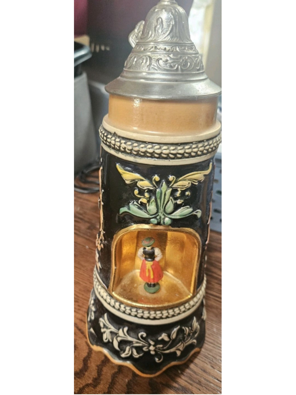 Vtg 70's Beer Stein Dr. Schiwago Working West German Dancer 15099 Read Repaired